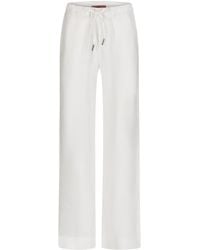 Maison Tangerine - Linen Wide Leg Long Trousers For - Lyst