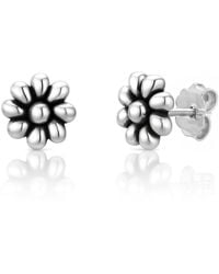 Unaloe - Sterling Flower Stud Earrings – Contemporary Minimalist Designer Jewelry For - Lyst