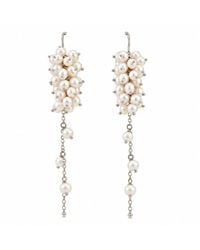 Lalinde - Cascading Pearl Earrings - Lyst