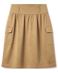 Italia A Collection - Neutrals The Khaki Cargo Skirt - Lyst