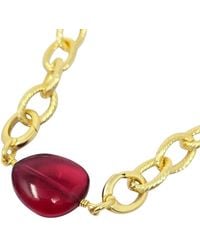 Harfi - Ruby July Birthstone Statement Pendant Necklace - Lyst