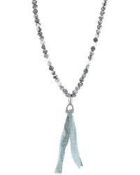 Anchor and Crew - Jasper Luke, Stone & Cotton Voile Skinny Necklace X Wrap Bracelet - Lyst