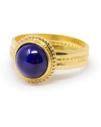 Vintouch Italy - Fascetta Gold-plated Mini Lapis Ring - Lyst