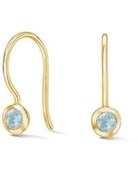 Dower & Hall - Small Aquamarine Dewdrop Earrings - Lyst