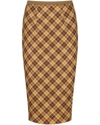 Conquista - Print Fitted Midi Skirt With Zip - Lyst