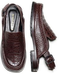 Mafalda - Dominic Croco Textured Slingback Loafer - Lyst