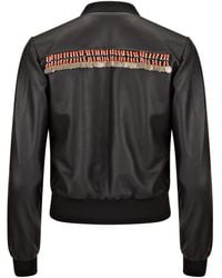 Boutique Kaotique - Jewelled Leather Bomber Jacket - Lyst