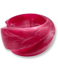 Michael Nash Jewelry - Brigite Matte Bordeaux Resin Carved Bangle - Lyst