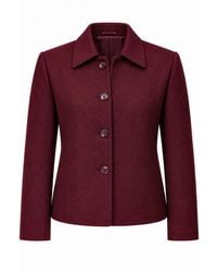 Stovaria - Smoked Burgundy Himalayan Yak Wool Cropped Statement Jacket - Lyst