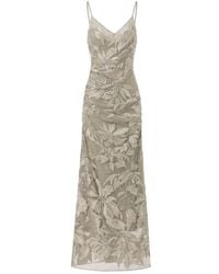 Belsize25 - Mayfair Series Floral Embroidered Mesh Maxi Dress - Lyst
