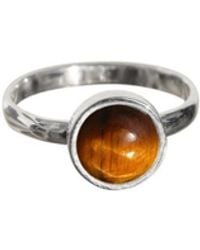 FV Jewellery - La Stèle And Tiger's Eye Circle Ring - Lyst