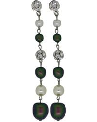 Vickisarge - Neutrals Baroque Pearl Drop Earrings - Lyst