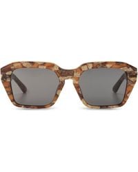 The Avantguard - Wildflower Patchwork Tort Matte Square Sunglasses - Lyst