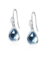 Janus Edinburgh - Scarab Sterling With Topaz Drop Earrings - Lyst