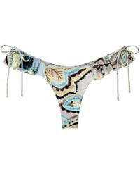 Montce - St. Barths Floral Uno Ruffle Bows Bikini Bottom - Lyst