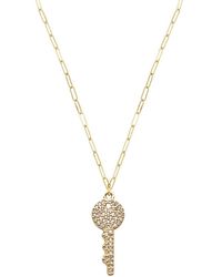 Adriana Pappas Designs - Crystal Key Necklace - Lyst