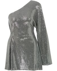 NAZLI CEREN - Emerald One Shoulder Sequin Mini Dress - Lyst