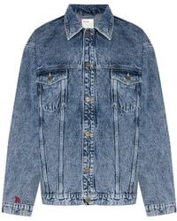 Pcfg - Free Heaven Denim Jacket Wih Washed Effect - Lyst