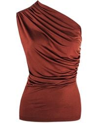 Me & Thee - Pass The Buck Henna One Shoulder Top - Lyst
