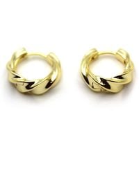 VicStoneNYC Fine Jewelry - Handmade Twist Hoop Earrings - Lyst