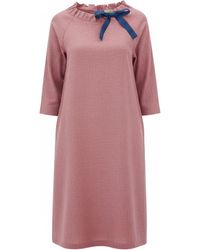 LeMuse - French — Stonewashed Linen Dress With Adjustable Ribbon Bow - Lyst