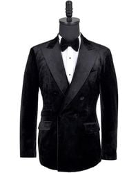 DAVID WEJ - Maison Velvet Double Breasted Blazer – - Lyst