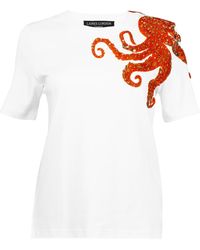 House of Laines London - Laines Couture Embellished Octopus T-Shirt - Lyst