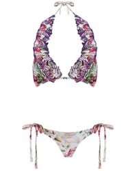 Nur Karaata - Triangle Bianca Ruffle Bikini Set - Lyst