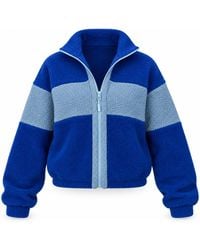 Girl In Mind - Beau Full Zip Contrast Panel Fleece - Lyst