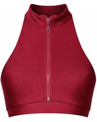 Belletage Swimwear - Trail Ride Zip Mock Neck Top - Lyst