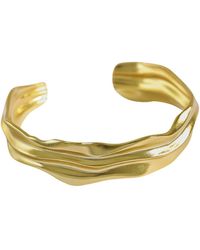 Janus Edinburgh - Lunan Wave Vermeil Sterling Chunky Thick Bangle - Lyst