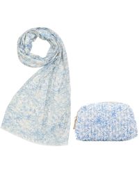 Fable England - Bunny Blues Small Quilted Makeup Bag & Bunny Blues Lightweight Scarf Set - Lyst