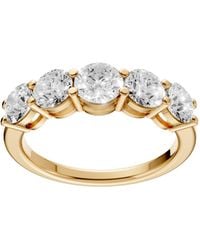 Aya Fine Jewelry - 1.76 Ctw Round Cut Lab Diamond Halo Engagement Ring - Lyst