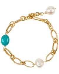 LINYA JEWELLERY - Belz Pearl Chain Bracelet - Lyst