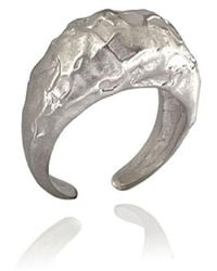 LINYA JEWELLERY - Pary Amorphous Matte Oval Ring - Lyst
