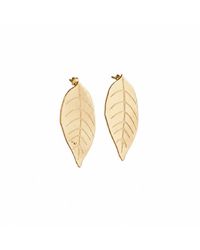 Silver Moon - Moonleaf-Plated Sterling Earrings - Lyst