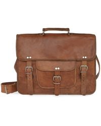 VIDA VIDA - Vida Vintage Classic Leather Satchel 15 Inch - Lyst