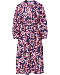 Loom London - Maeve Dress Navy & Pink Floral - Lyst