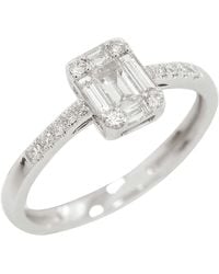 Artisan - Emerald-Cut Diamond Halo Ring - Lyst