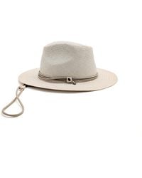 DORIA 1905 - Neutrals Flat-Brimmed Panama Brisa Drop Hat - Lyst