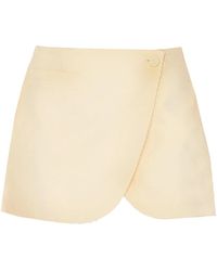 DELFI Collective - Wool-Blend Crossover Button Skirt - Lyst