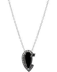 SALLY SKOUFIS - Nourish Necklace Petite With Natural Diamond & Made Cz Diamond Stimulant - Lyst