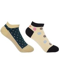 Peper Harow - Made in England - Neutrals Peace & Organic Polka Trainer Socks Bundle - Lyst