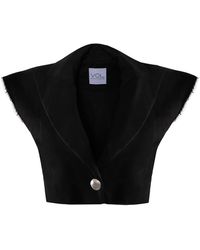 Vestiaire d'un Oiseau Libre - Sleeveless Cropped Jacket - Lyst