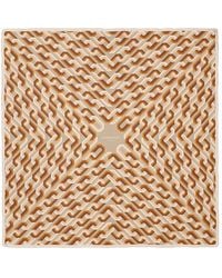 Le Parmentier - Neutrals Chain Motif Silk Square Scarf - Lyst