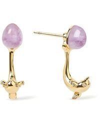 Freqnc Atelier - Dolphin Ear Jacket Earrings With Amethyst - Lyst