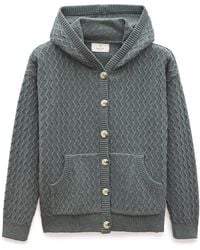 Peraluna - Yvonne Hooded Knit Cardigan - Lyst