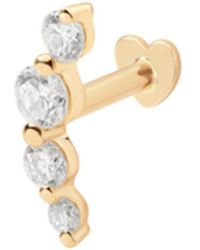 Vanhi - 14K Solid Lab-Grown Diamond Curved Flat Back Stud - Lyst