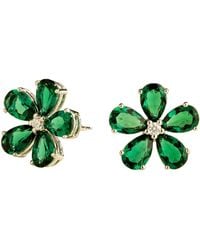 Juvetti - Florea Earrings Emerald & Diamond - Lyst