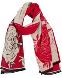 Saachi - Bold Floral Reversible Scarf - Lyst